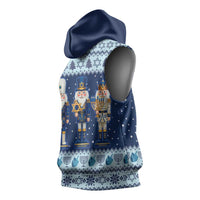 Chrismukkah Nutcracker Sleeveless Hoodie Funny Hanukkah Xmas Style - Wonder Print Shop