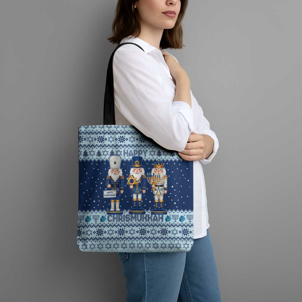 Chrismukkah Nutcracker Tote Bag Funny Hanukkah Xmas Style - Wonder Print Shop