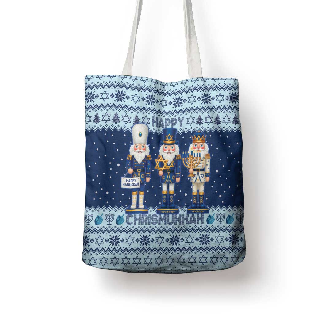 Chrismukkah Nutcracker Tote Bag Funny Hanukkah Xmas Style - Wonder Print Shop