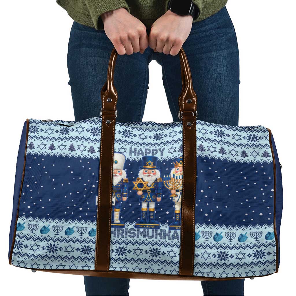 Chrismukkah Nutcracker Travel Bag Funny Hanukkah Xmas Style - Wonder Print Shop