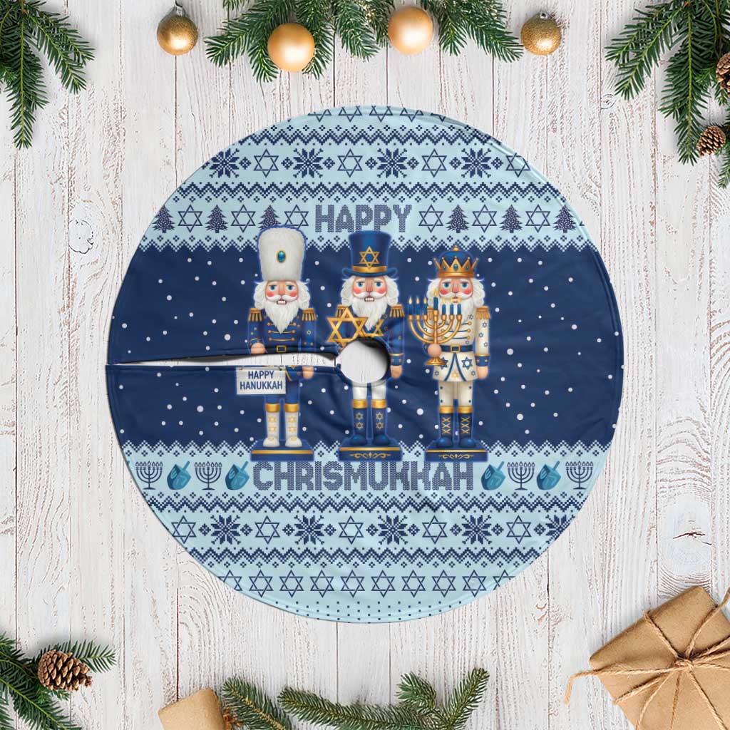 Chrismukkah Nutcracker Tree Skirt Funny Hanukkah Xmas Style - Wonder Print Shop