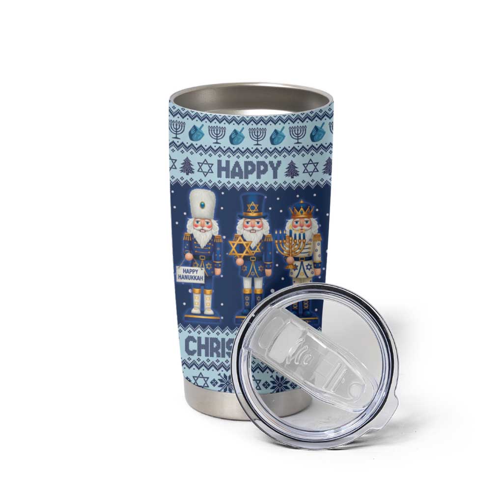 Chrismukkah Nutcracker Tumbler Cup Funny Hanukkah Xmas Style - Wonder Print Shop