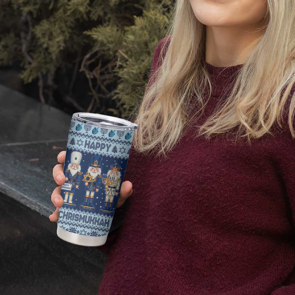 Chrismukkah Nutcracker Tumbler Cup Funny Hanukkah Xmas Style - Wonder Print Shop