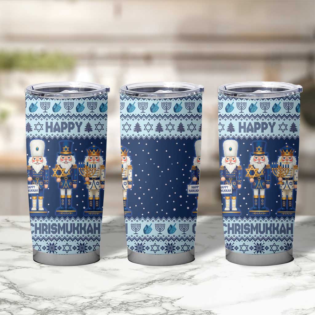 Chrismukkah Nutcracker Tumbler Cup Funny Hanukkah Xmas Style - Wonder Print Shop