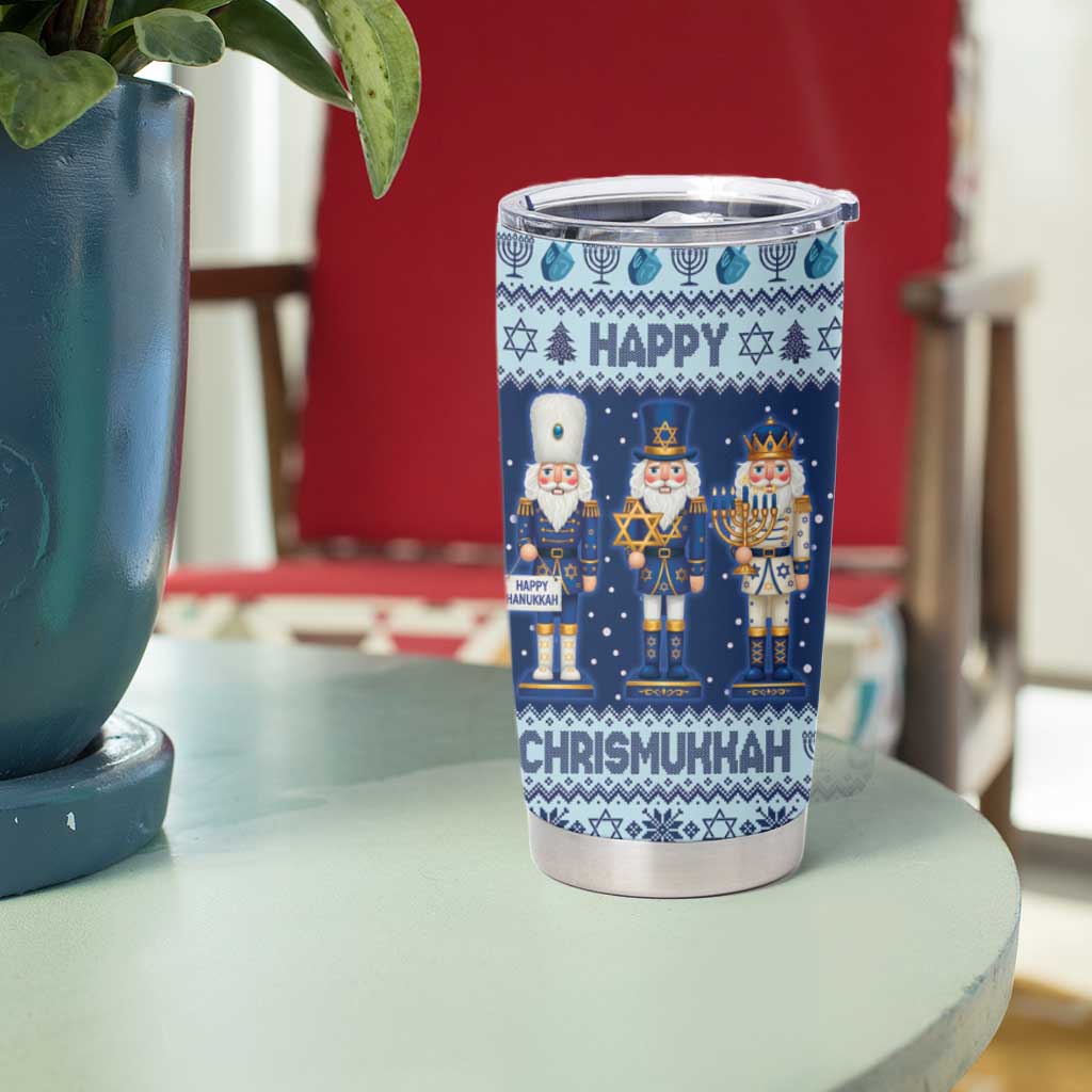 Chrismukkah Nutcracker Tumbler Cup Funny Hanukkah Xmas Style - Wonder Print Shop