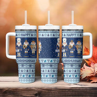 Chrismukkah Nutcracker Tumbler With Handle Funny Hanukkah Xmas Style - Wonder Print Shop