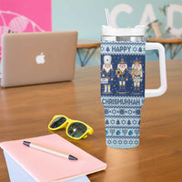 Chrismukkah Nutcracker Tumbler With Handle Funny Hanukkah Xmas Style - Wonder Print Shop