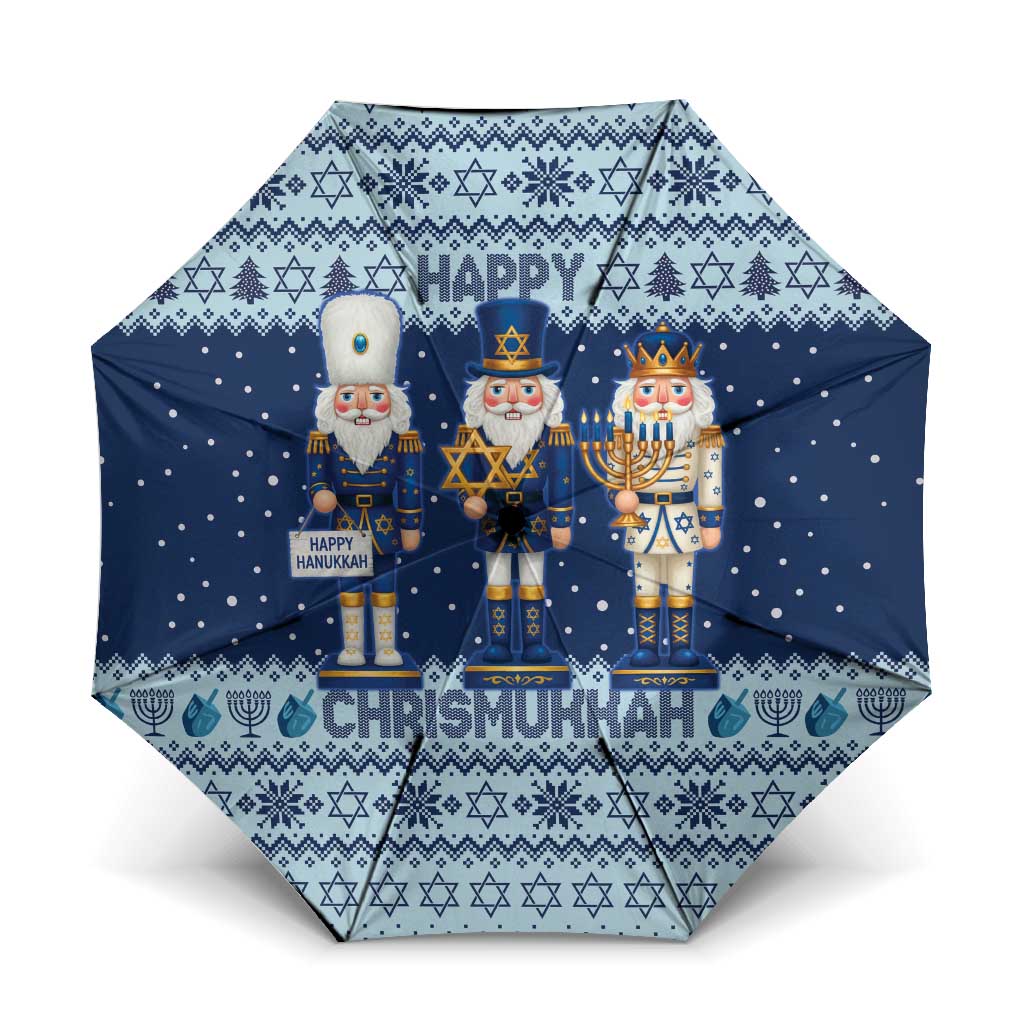Chrismukkah Nutcracker Umbrella Funny Hanukkah Xmas Style - Wonder Print Shop