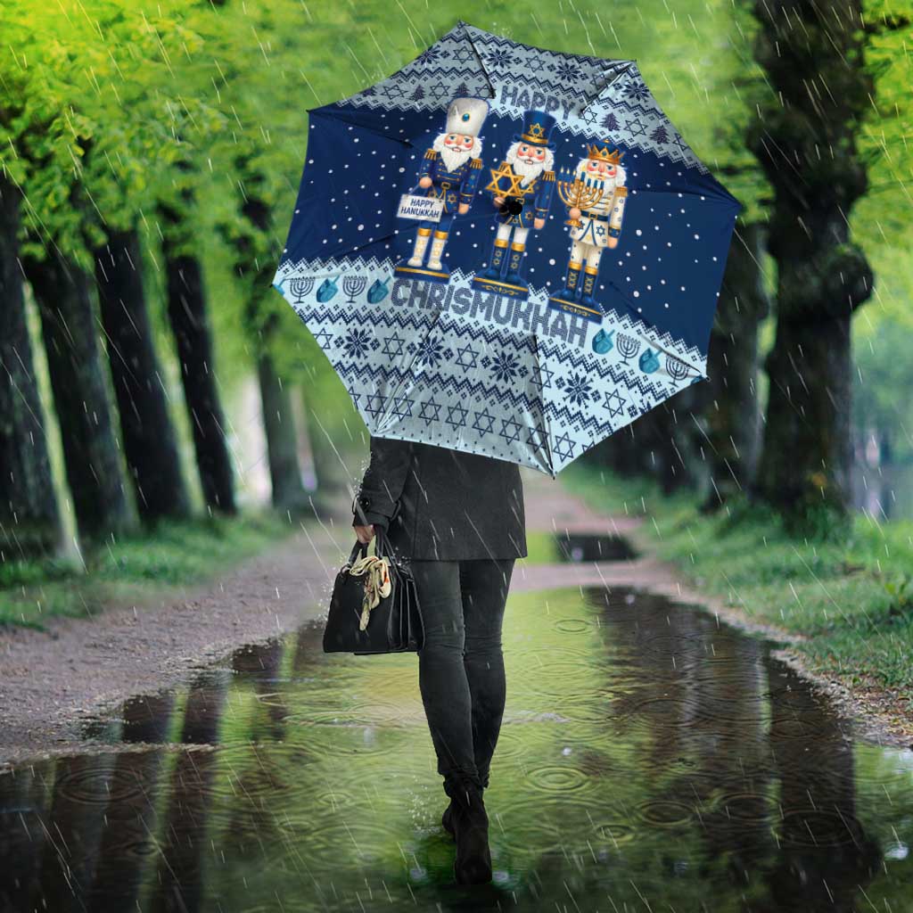Chrismukkah Nutcracker Umbrella Funny Hanukkah Xmas Style - Wonder Print Shop