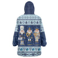 Chrismukkah Nutcracker Wearable Blanket Hoodie Funny Hanukkah Xmas Style - Wonder Print Shop