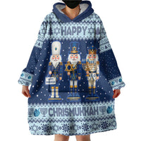 Chrismukkah Nutcracker Wearable Blanket Hoodie Funny Hanukkah Xmas Style - Wonder Print Shop