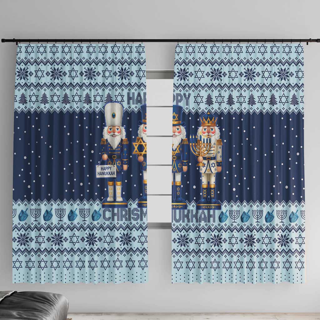 Chrismukkah Nutcracker Window Curtain Funny Hanukkah Xmas Style - Wonder Print Shop