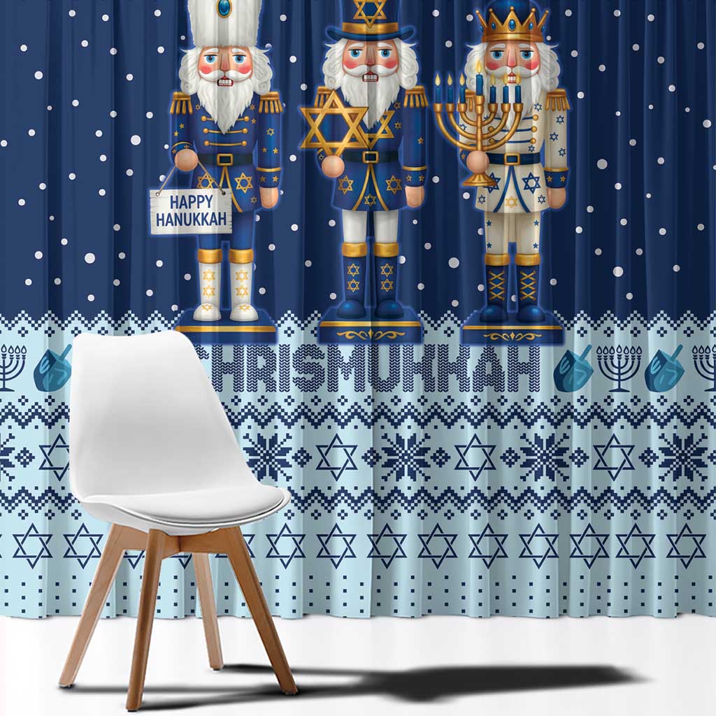 Chrismukkah Nutcracker Window Curtain Funny Hanukkah Xmas Style - Wonder Print Shop