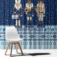Chrismukkah Nutcracker Window Curtain Funny Hanukkah Xmas Style - Wonder Print Shop