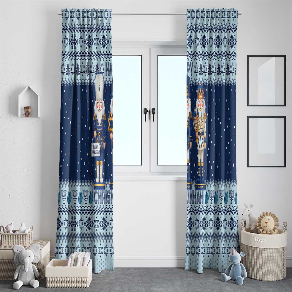 Chrismukkah Nutcracker Window Curtain Funny Hanukkah Xmas Style - Wonder Print Shop