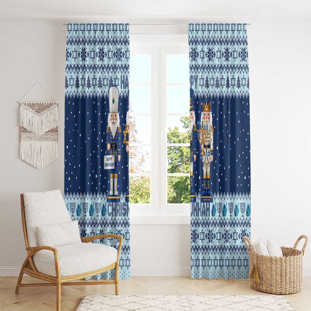 Chrismukkah Nutcracker Window Curtain Funny Hanukkah Xmas Style - Wonder Print Shop