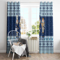 Chrismukkah Nutcracker Window Curtain Funny Hanukkah Xmas Style - Wonder Print Shop