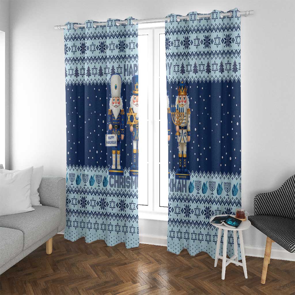Chrismukkah Nutcracker Window Curtain Funny Hanukkah Xmas Style - Wonder Print Shop