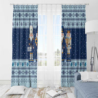 Chrismukkah Nutcracker Window Curtain Funny Hanukkah Xmas Style - Wonder Print Shop
