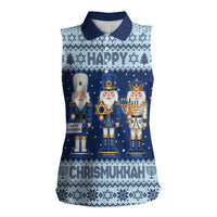 Chrismukkah Nutcracker Women Sleeveless Polo Shirt Funny Hanukkah Xmas Style - Wonder Print Shop