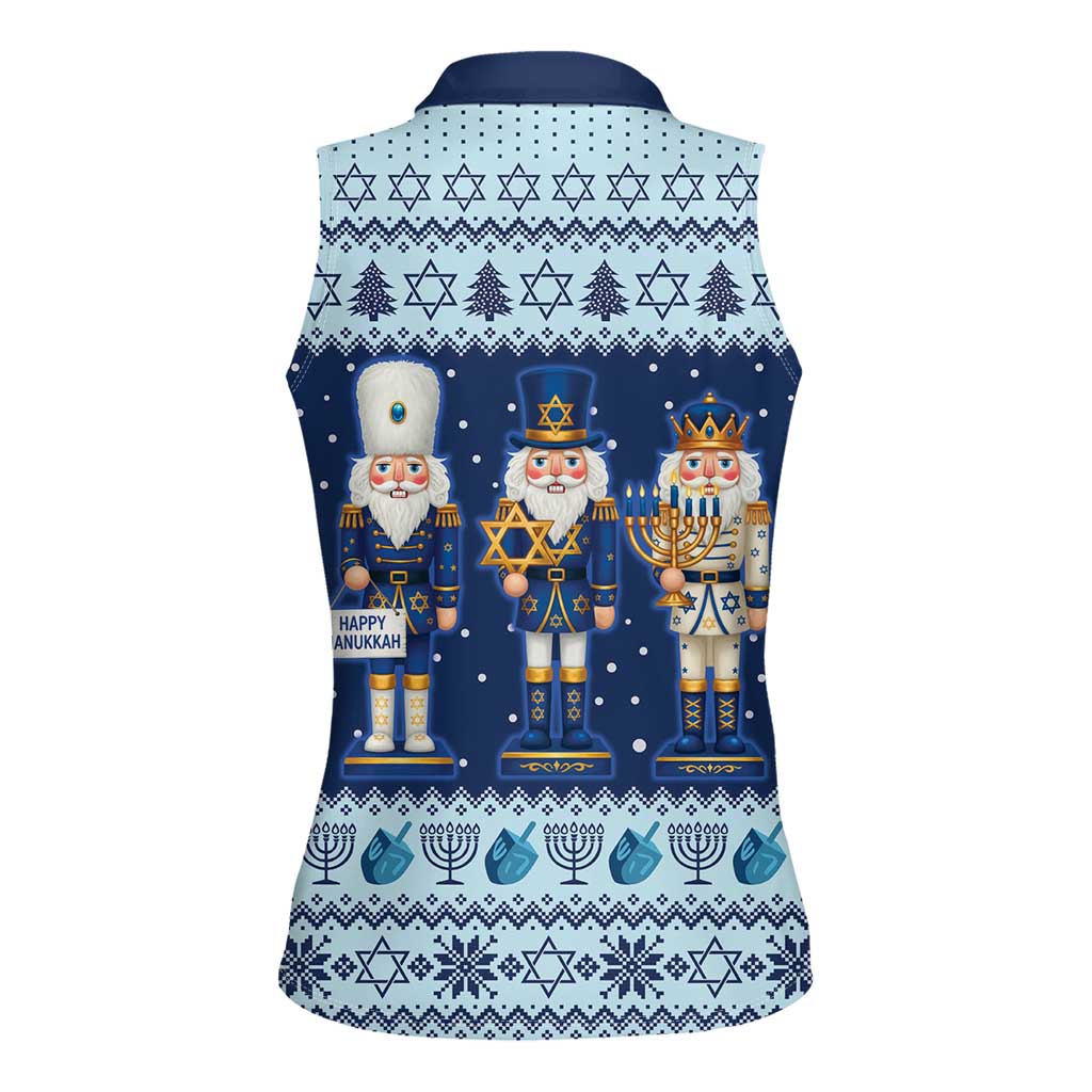 Chrismukkah Nutcracker Women Sleeveless Polo Shirt Funny Hanukkah Xmas Style - Wonder Print Shop