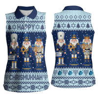 Chrismukkah Nutcracker Women Sleeveless Polo Shirt Funny Hanukkah Xmas Style - Wonder Print Shop