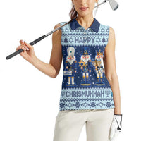 Chrismukkah Nutcracker Women Sleeveless Polo Shirt Funny Hanukkah Xmas Style - Wonder Print Shop