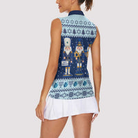 Chrismukkah Nutcracker Women Sleeveless Polo Shirt Funny Hanukkah Xmas Style - Wonder Print Shop