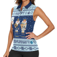 Chrismukkah Nutcracker Women Sleeveless Polo Shirt Funny Hanukkah Xmas Style - Wonder Print Shop