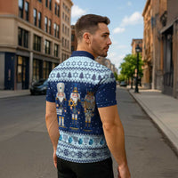 Chrismukkah Nutcracker Zipper Polo Shirt Funny Hanukkah Xmas Style - Wonder Print Shop