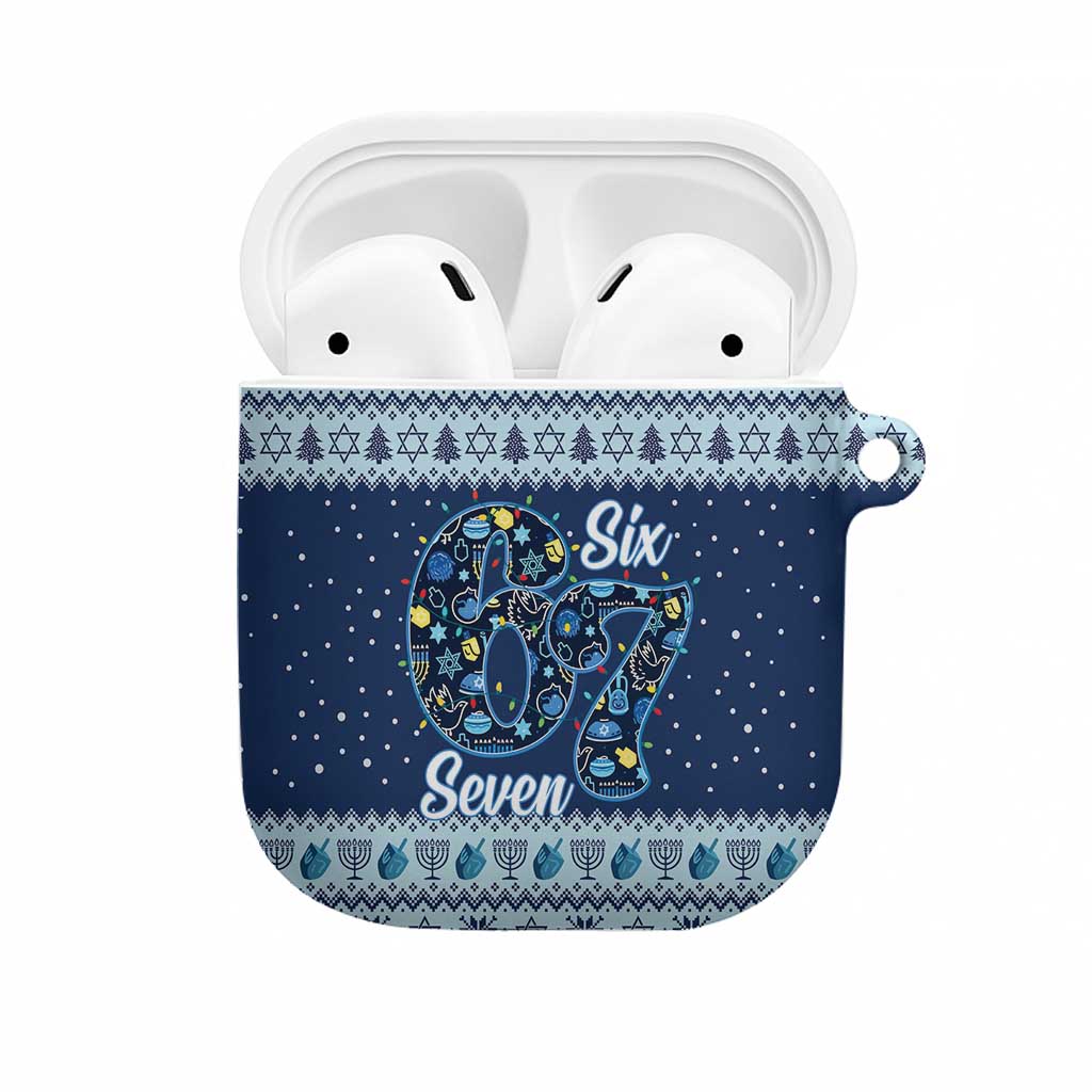 Funny Hanukkah Six Seven AirPods Case Gen Alpha Meme Vibes - Wonder Print Shop