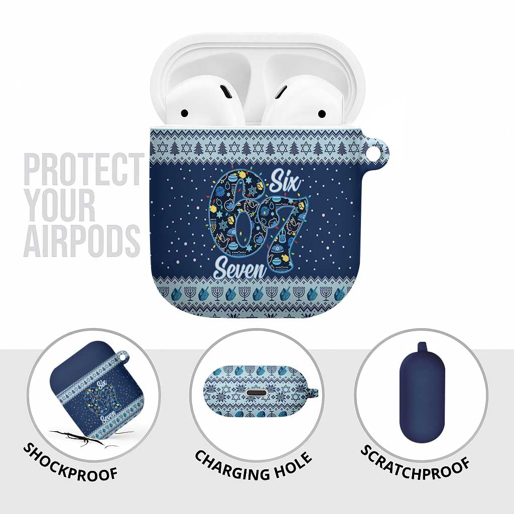 Funny Hanukkah Six Seven AirPods Case Gen Alpha Meme Vibes - Wonder Print Shop