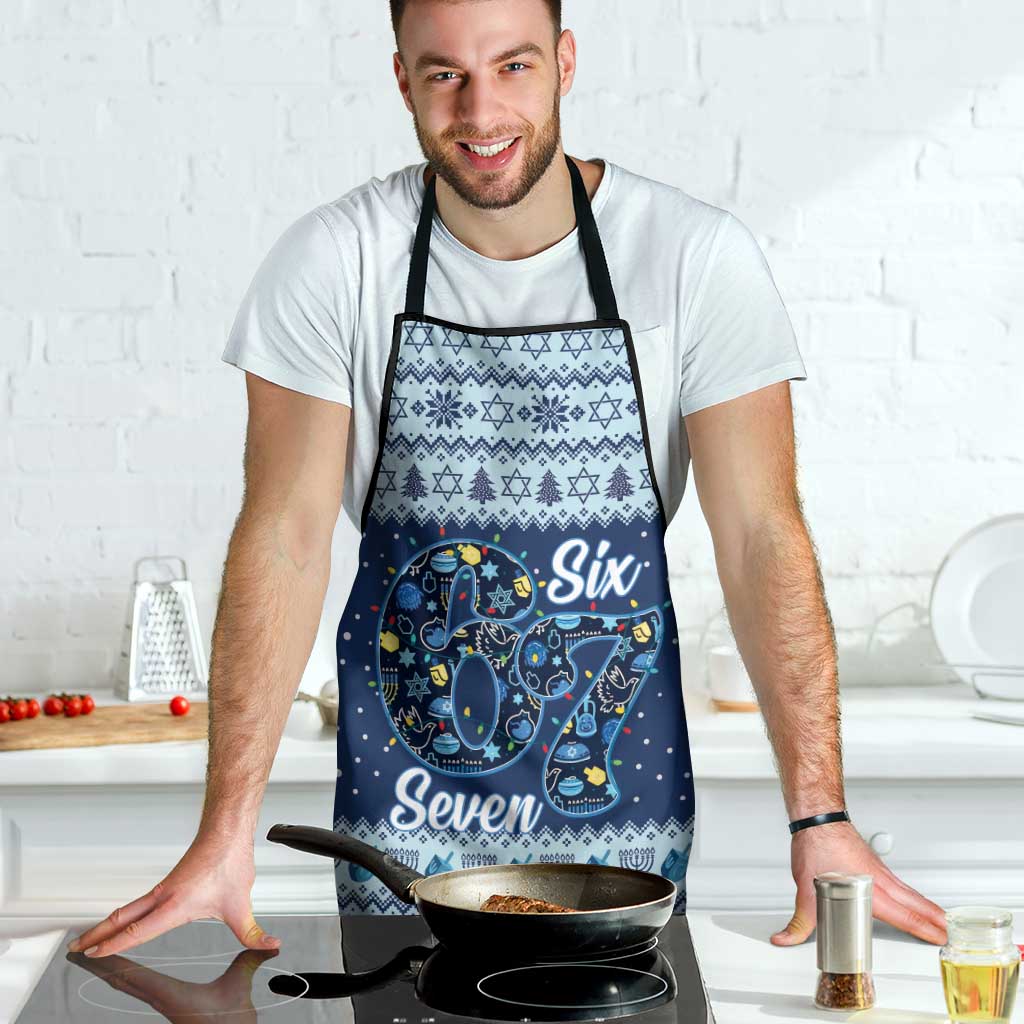 Funny Hanukkah Six Seven Apron Gen Alpha Meme Vibes - Wonder Print Shop