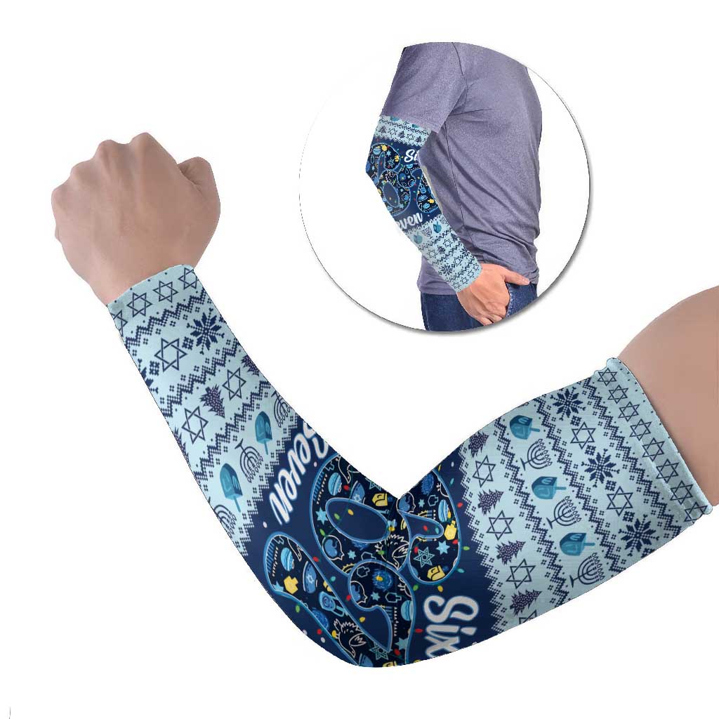 Funny Hanukkah Six Seven Arm Sleeves Gen Alpha Meme Vibes - Wonder Print Shop