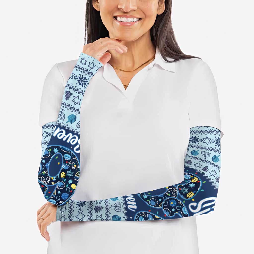 Funny Hanukkah Six Seven Arm Sleeves Gen Alpha Meme Vibes - Wonder Print Shop