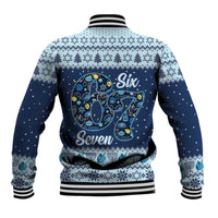 Funny Hanukkah Six Seven Baseball Jacket Gen Alpha Meme Vibes - Wonder Print Shop