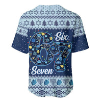 Funny Hanukkah Six Seven Baseball Jersey Gen Alpha Meme Vibes - Wonder Print Shop