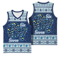 Funny Hanukkah Six Seven Basketball Jersey Gen Alpha Meme Vibes - Wonder Print Shop