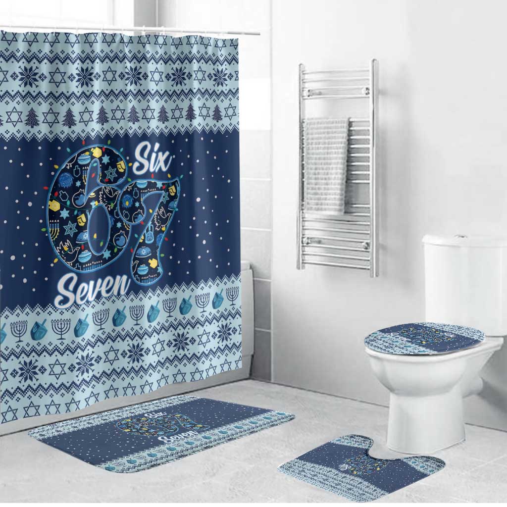 Funny Hanukkah Six Seven Bathroom Set Gen Alpha Meme Vibes - Wonder Print Shop