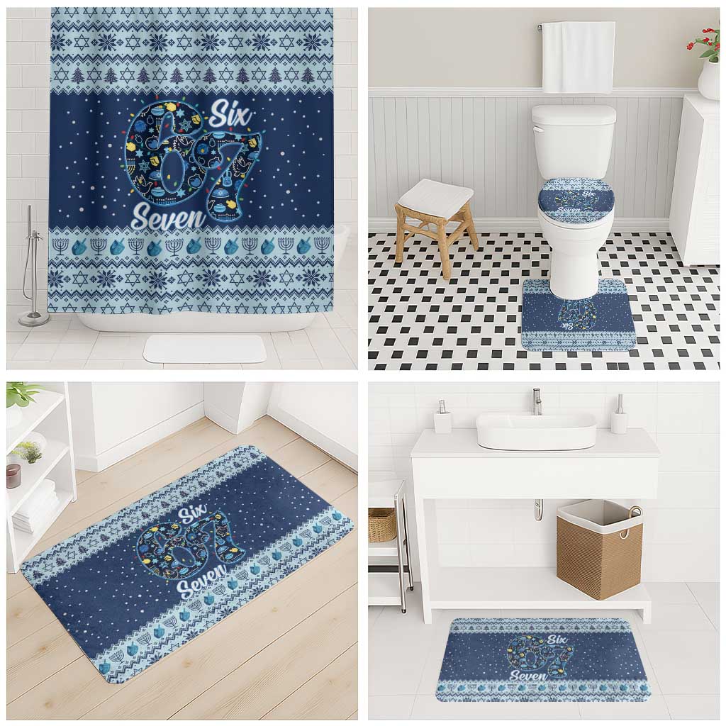 Funny Hanukkah Six Seven Bathroom Set Gen Alpha Meme Vibes - Wonder Print Shop