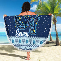 Funny Hanukkah Six Seven Beach Blanket Gen Alpha Meme Vibes - Wonder Print Shop