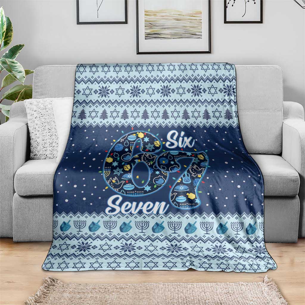 Funny Hanukkah Six Seven Blanket Gen Alpha Meme Vibes - Wonder Print Shop