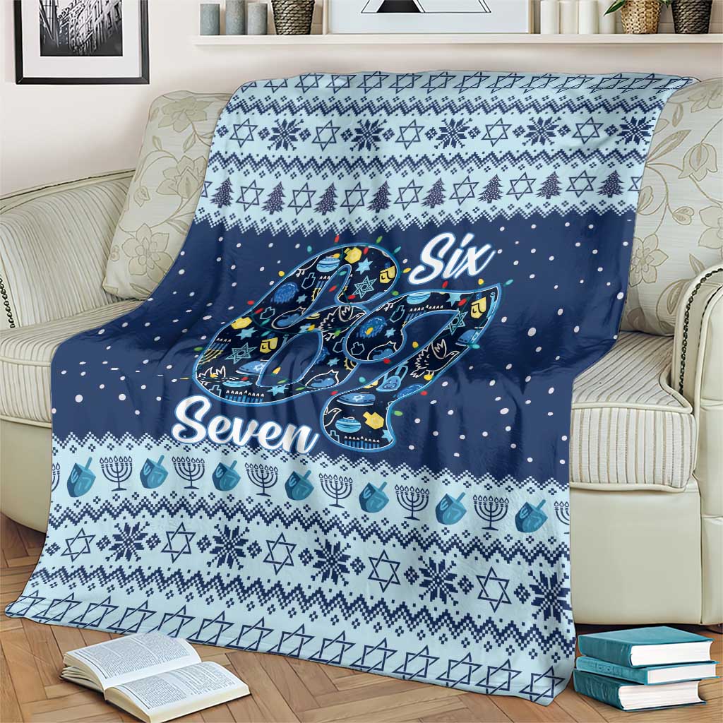 Funny Hanukkah Six Seven Blanket Gen Alpha Meme Vibes - Wonder Print Shop