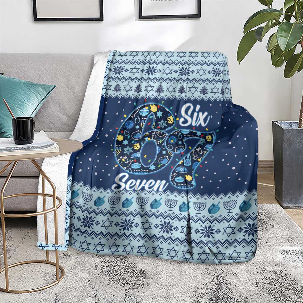 Funny Hanukkah Six Seven Blanket Gen Alpha Meme Vibes - Wonder Print Shop