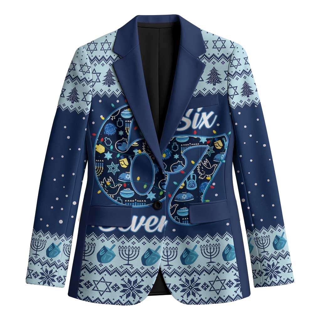 Funny Hanukkah Six Seven Blazer Gen Alpha Meme Vibes - Wonder Print Shop