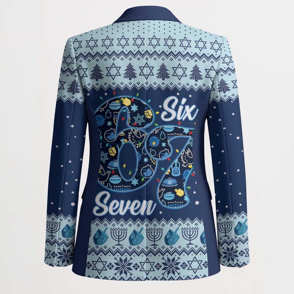 Funny Hanukkah Six Seven Blazer Gen Alpha Meme Vibes - Wonder Print Shop