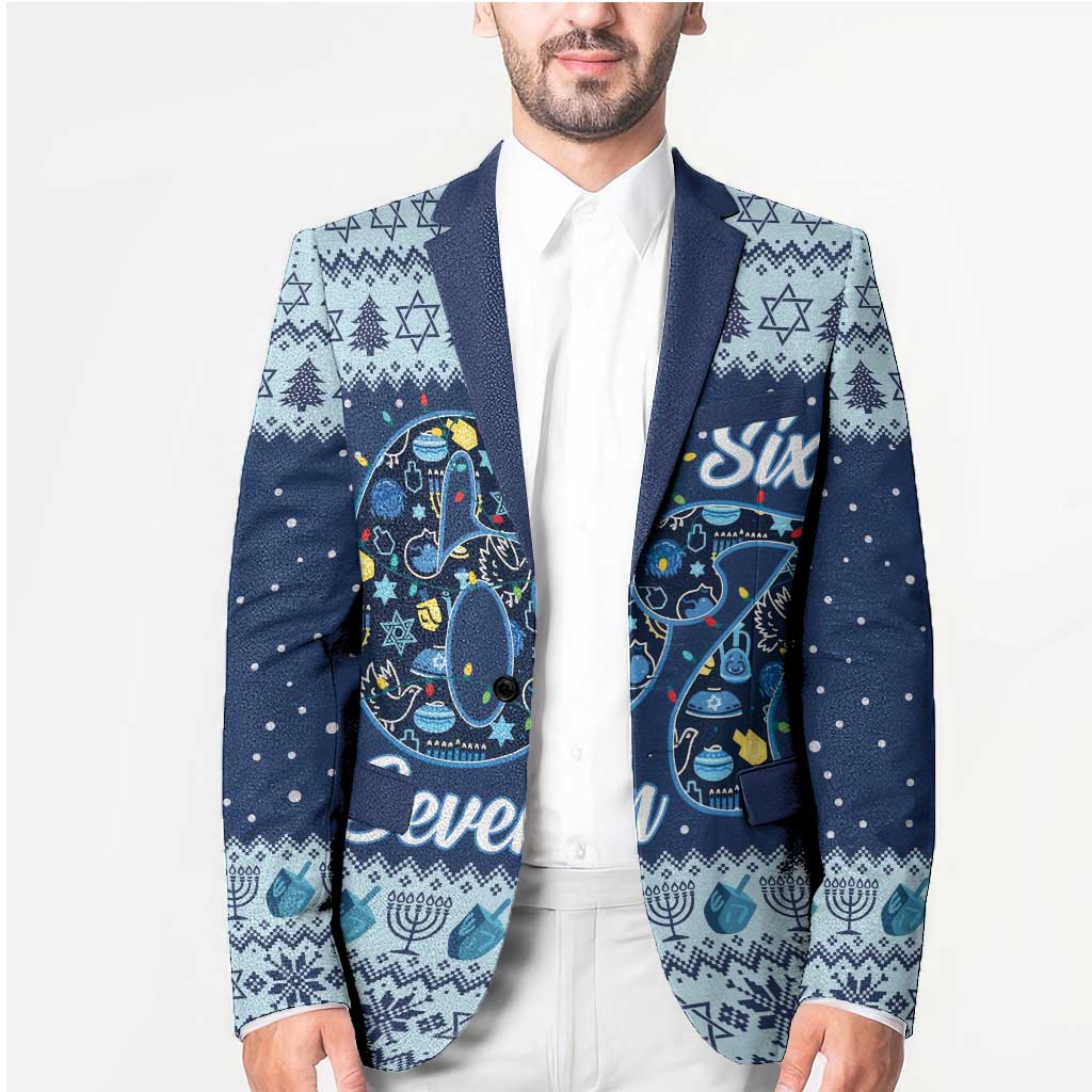 Funny Hanukkah Six Seven Blazer Gen Alpha Meme Vibes - Wonder Print Shop