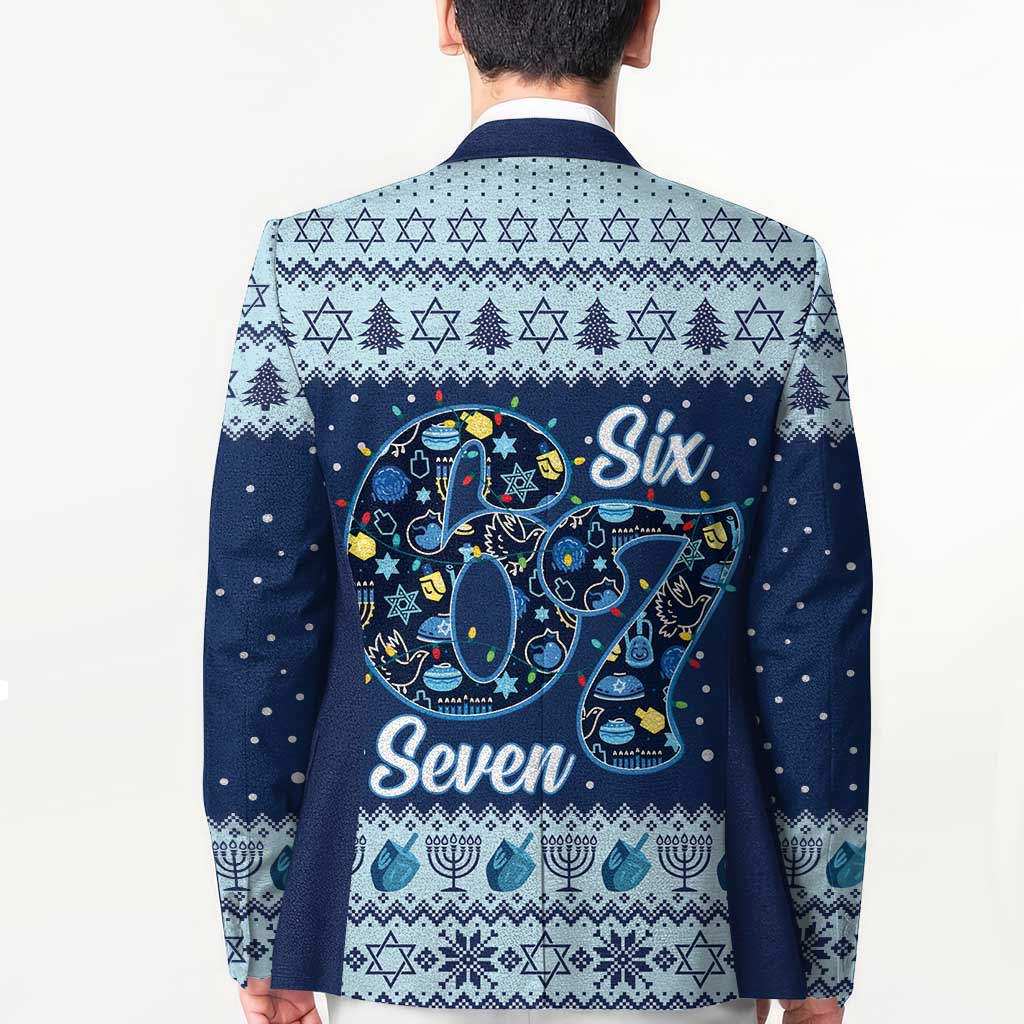 Funny Hanukkah Six Seven Blazer Gen Alpha Meme Vibes - Wonder Print Shop