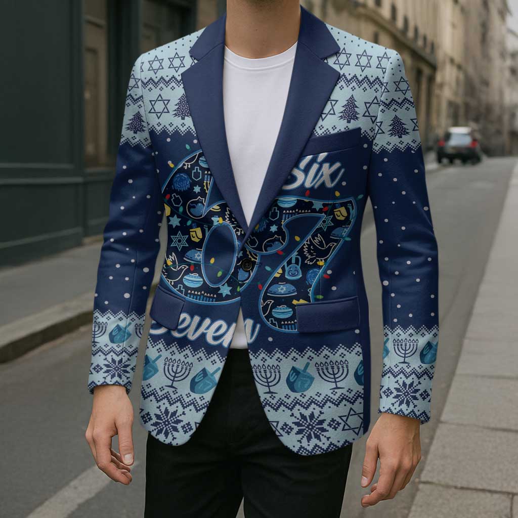 Funny Hanukkah Six Seven Blazer Gen Alpha Meme Vibes - Wonder Print Shop