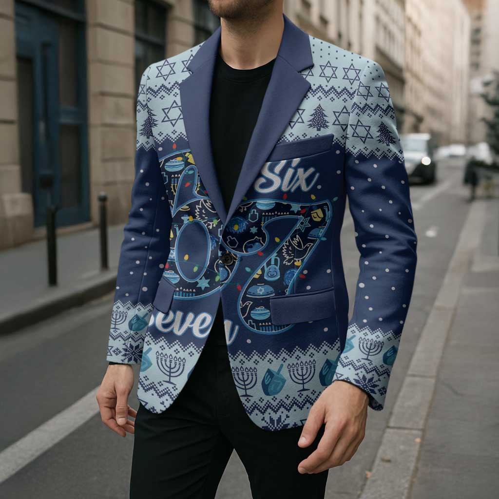Funny Hanukkah Six Seven Blazer Gen Alpha Meme Vibes - Wonder Print Shop